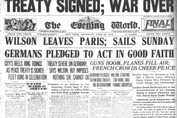 The Treaty of Versailles Through the Pages of 1919: A Contemporary Chronicle