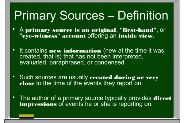 What Is a Primary Source? A Guide to Historical Evidence